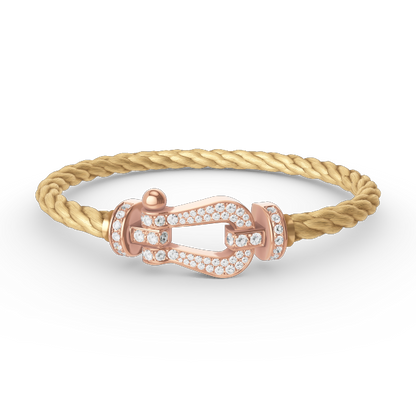 Mystic FORCE LARGE HORSESHOE FULL DIAMOND BRACELET ROSE GOLD