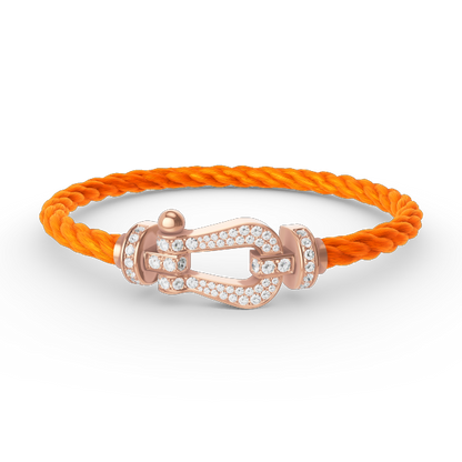 Mystic FORCE LARGE HORSESHOE FULL DIAMOND BRACELET ROSE GOLD
