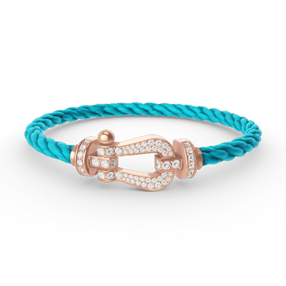 Mystic FORCE LARGE HORSESHOE FULL DIAMOND BRACELET ROSE GOLD