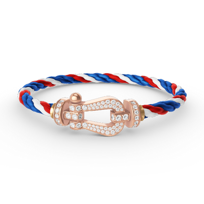 Mystic FORCE LARGE HORSESHOE FULL DIAMOND BRACELET ROSE GOLD