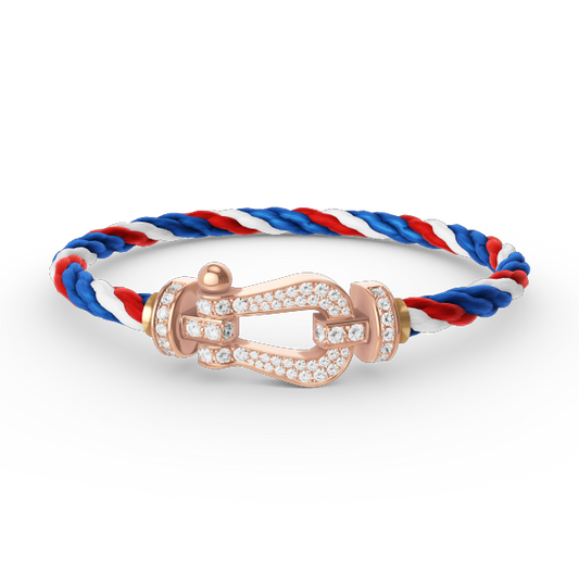 Mystic FORCE LARGE HORSESHOE FULL DIAMOND BRACELET ROSE GOLD
