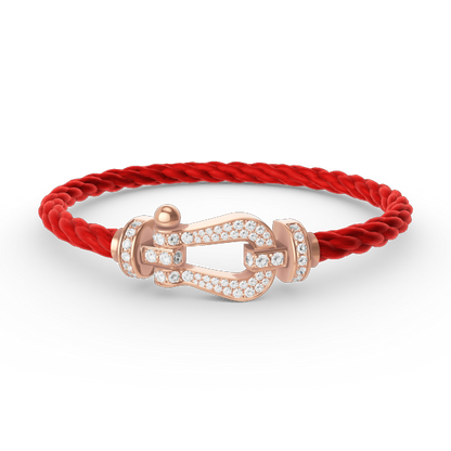 Mystic FORCE LARGE HORSESHOE FULL DIAMOND BRACELET ROSE GOLD