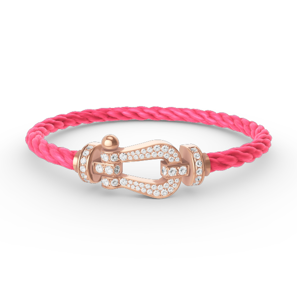 Mystic FORCE LARGE HORSESHOE FULL DIAMOND BRACELET ROSE GOLD