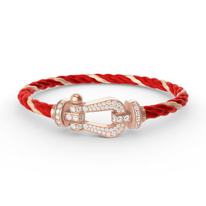 Mystic FORCE LARGE HORSESHOE FULL DIAMOND BRACELET ROSE GOLD