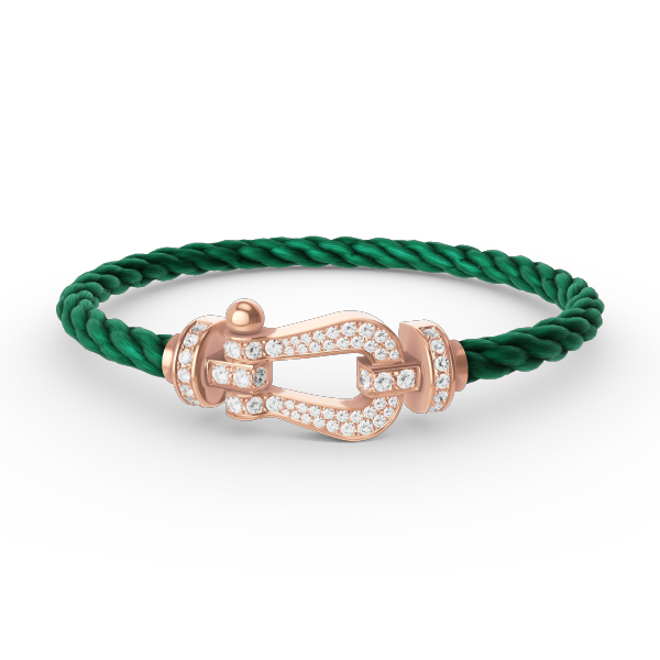 Mystic FORCE LARGE HORSESHOE FULL DIAMOND BRACELET ROSE GOLD