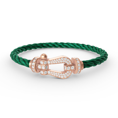 Mystic FORCE LARGE HORSESHOE FULL DIAMOND BRACELET ROSE GOLD