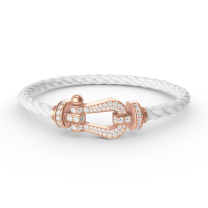 Mystic FORCE LARGE HORSESHOE FULL DIAMOND BRACELET ROSE GOLD