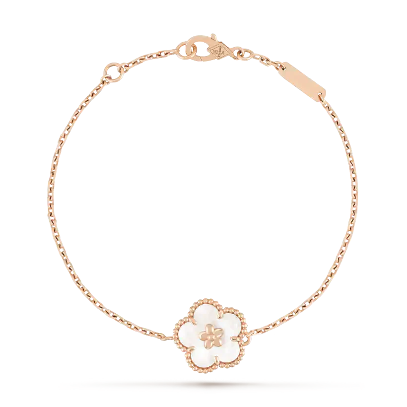 Mystic LUCKY WHITE MOP PLUM BLOSSOM  BRACELET