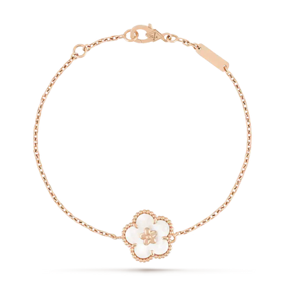 Mystic LUCKY WHITE MOP PLUM BLOSSOM  BRACELET
