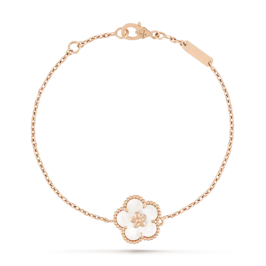 Mystic LUCKY WHITE MOP PLUM BLOSSOM  BRACELET
