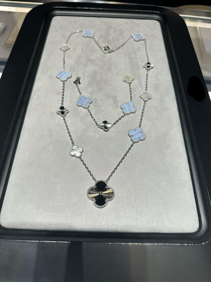 [Mystic ] 25 NEW CLOVER 15 MOTIFS PURPLE CHALCEDONY