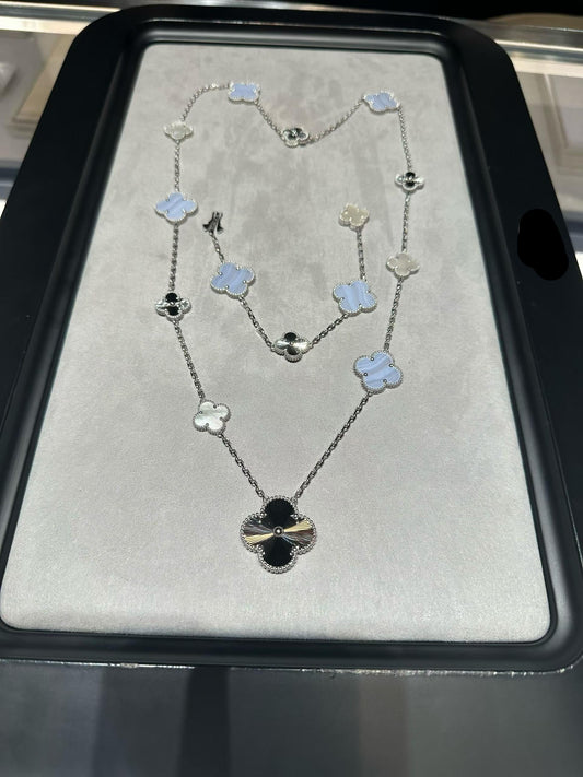 [Mystic ] 25 NEW CLOVER 15 MOTIFS PURPLE CHALCEDONY