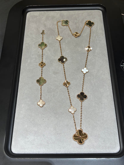 [Mystic ] 25 NEW CLOVER 15 MOTIFS GRAY MOTHER-OF-PEARL