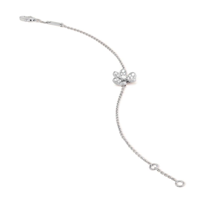 Mystic FRIVOLE SILVER FLOWER DIAMOND BRACELET