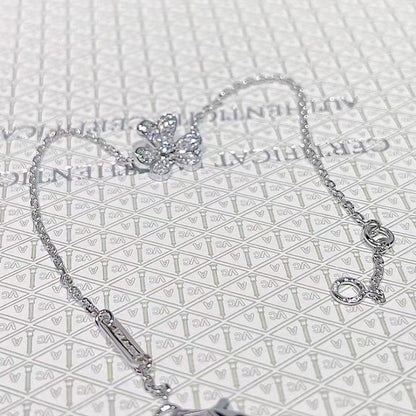 Mystic FRIVOLE SILVER FLOWER DIAMOND BRACELET