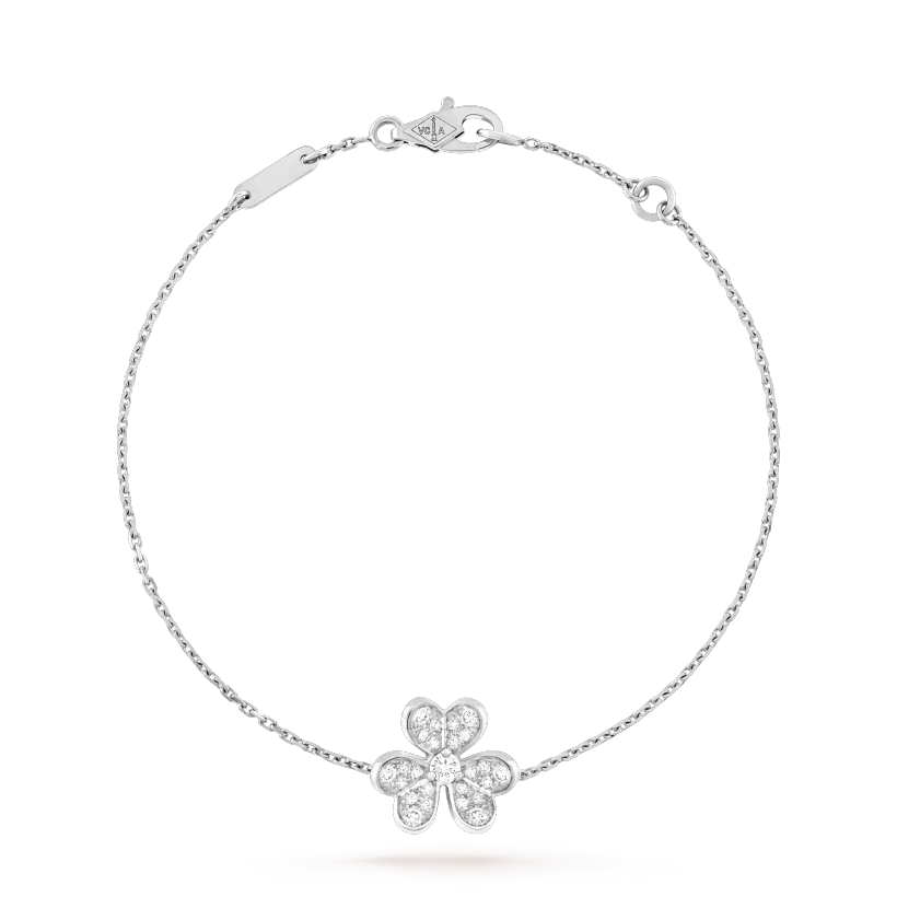 Mystic FRIVOLE SILVER FLOWER DIAMOND BRACELET