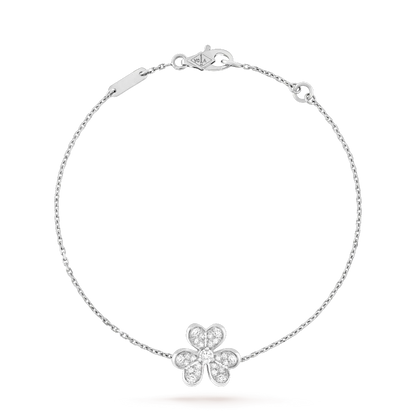 Mystic FRIVOLE SILVER FLOWER DIAMOND BRACELET