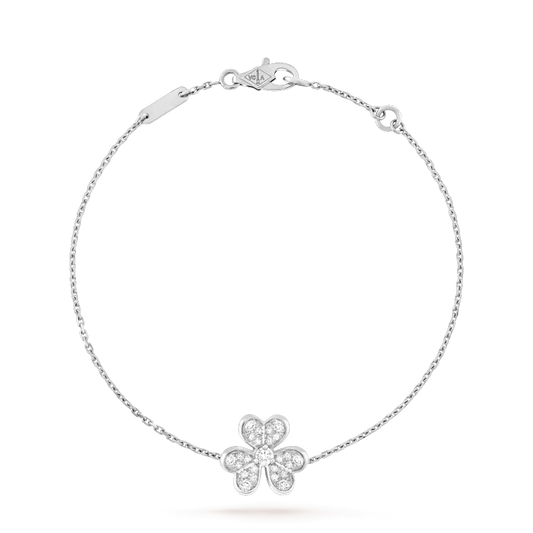 Mystic FRIVOLE SILVER FLOWER DIAMOND BRACELET