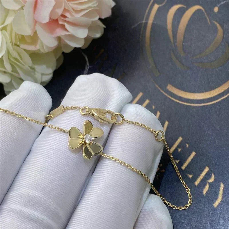 Mystic FRIVOLE GOLD FLOWER PINK MALACHITE BRACELET