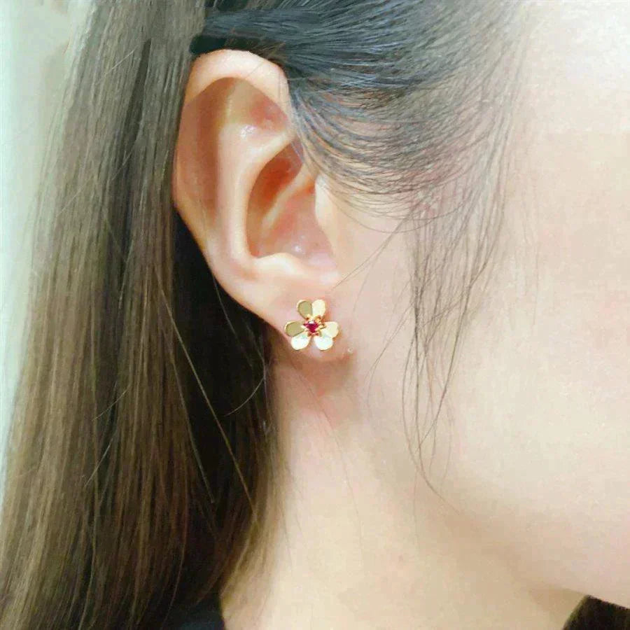 Mystic FRIVOLE  FLOWER PINK EARRINGS