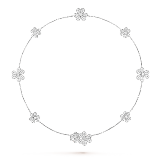 Mystic FRIVOLE SILVER 9 FLOWERS NECKLACE