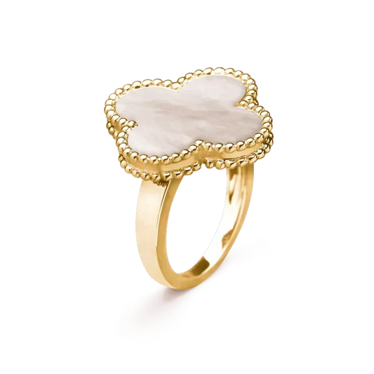 Mystic CLOVER WHITE MOP RING