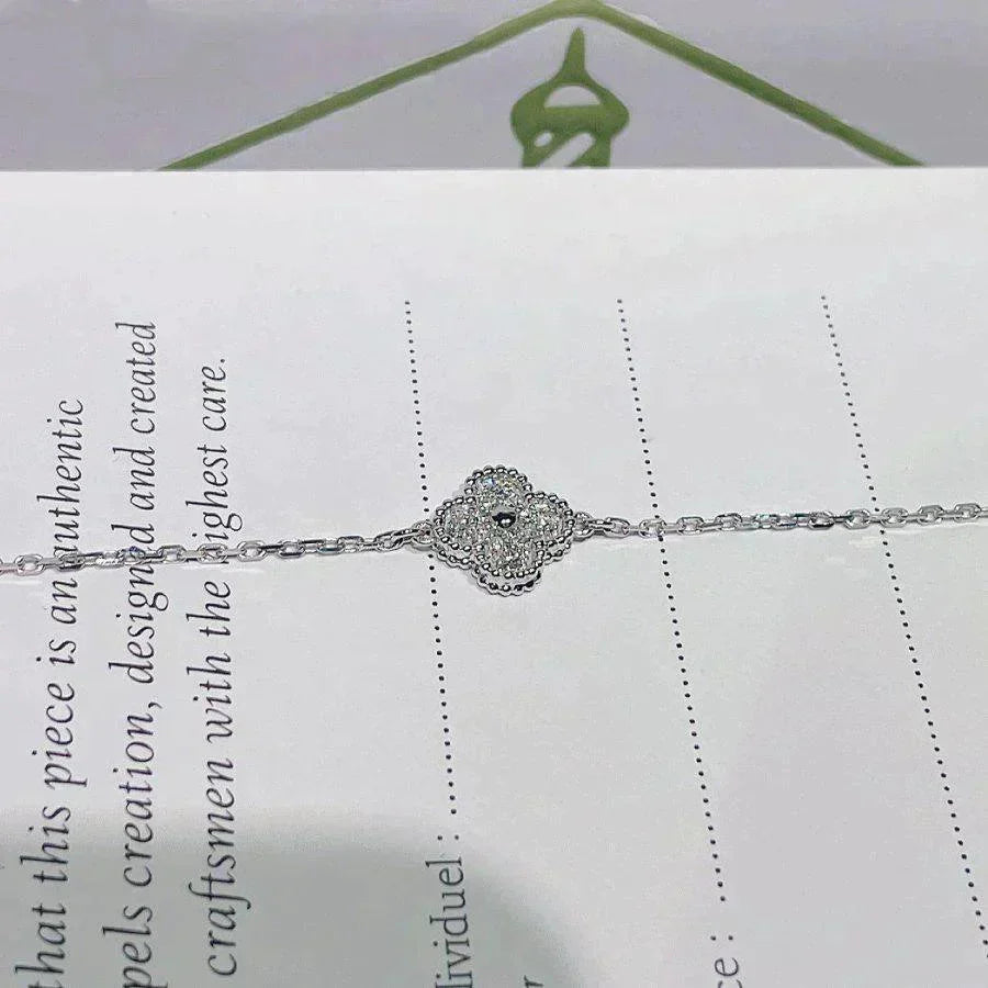 Mystic CLOVER  SINGLE FLOWER BRACELET SILVER