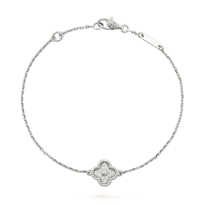 Mystic CLOVER  SINGLE FLOWER BRACELET SILVER