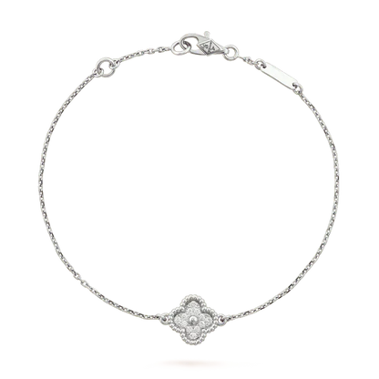 Mystic CLOVER  SINGLE FLOWER BRACELET SILVER