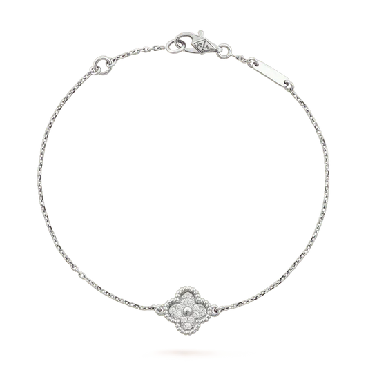 Mystic CLOVER  SINGLE FLOWER BRACELET SILVER