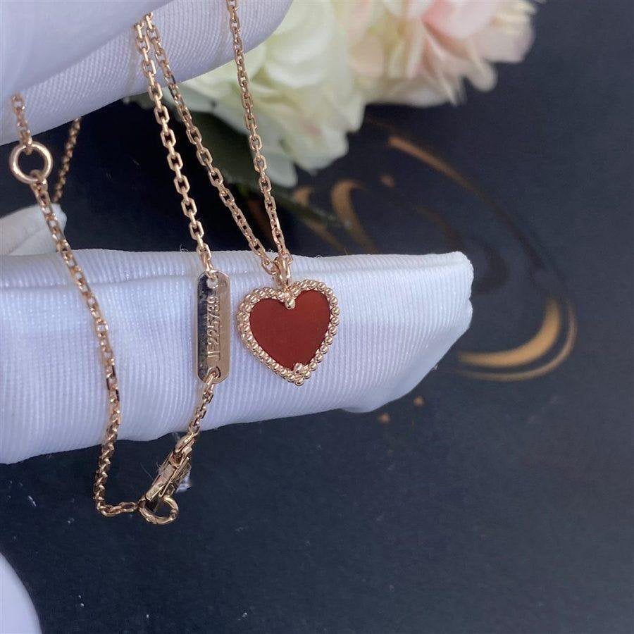 Mystic SWEET CLOVER CARNELIAN HEART NECKLACE