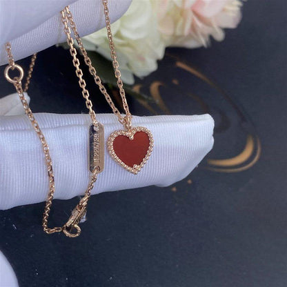 Mystic SWEET CLOVER CARNELIAN HEART NECKLACE