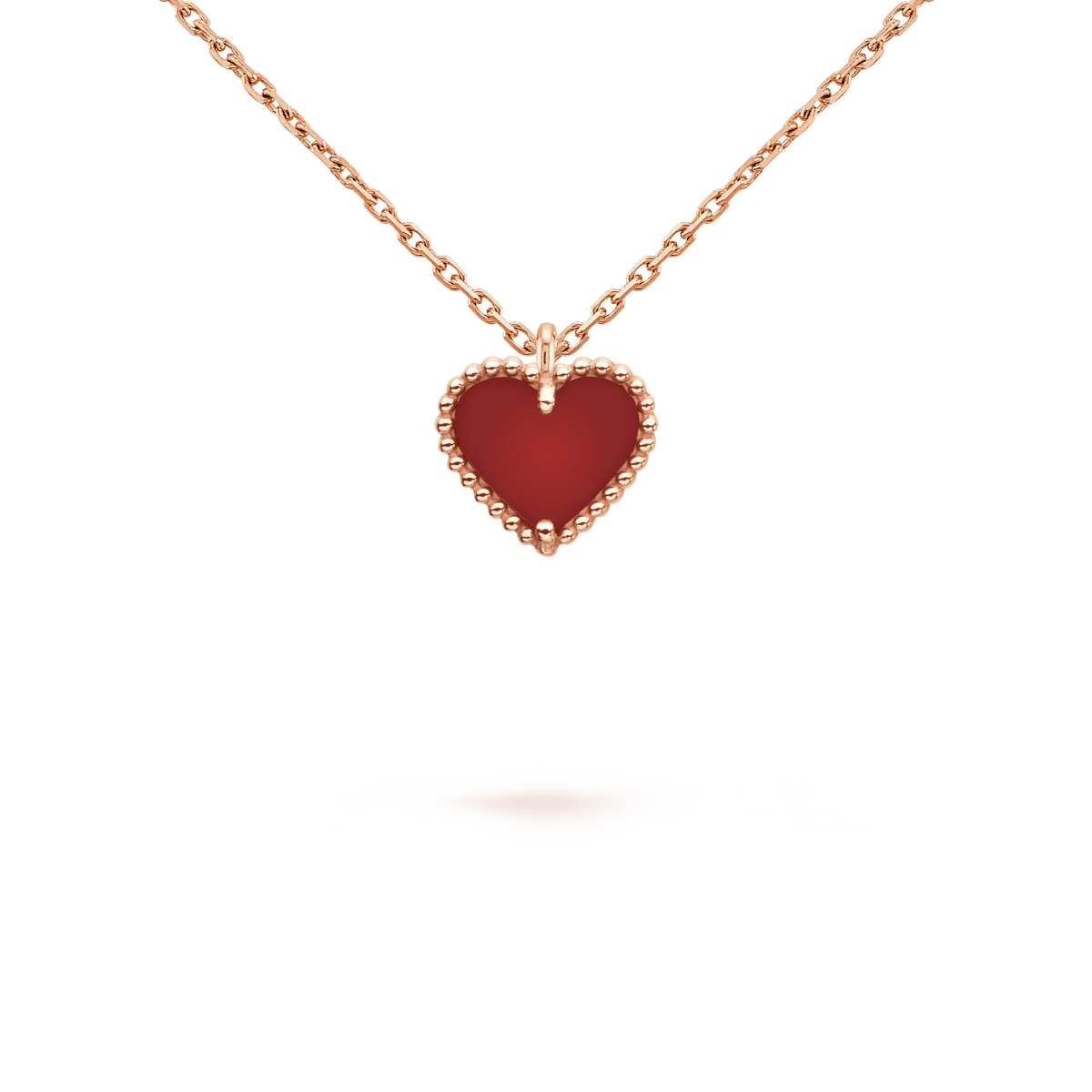 Mystic SWEET CLOVER CARNELIAN HEART NECKLACE