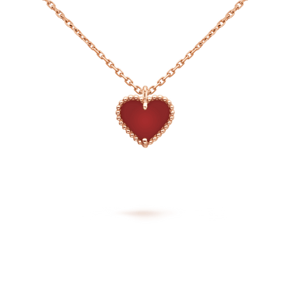 Mystic SWEET CLOVER CARNELIAN HEART NECKLACE