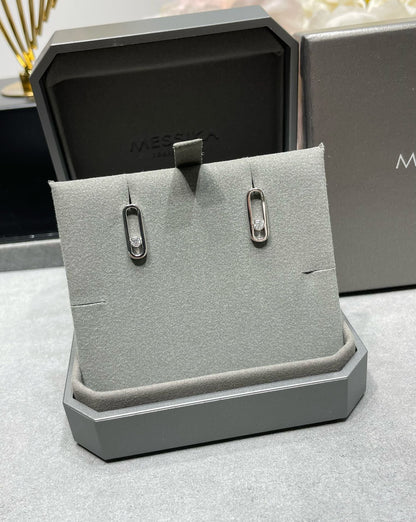 [Mystic]MOVE UNO SMALL 1 DIAMOND EARRINGS