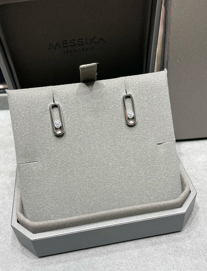 [Mystic]MOVE UNO SMALL 1 DIAMOND EARRINGS