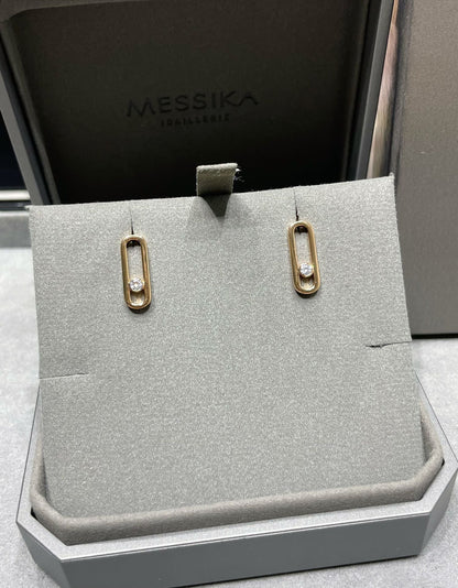 [Mystic]MOVE UNO SMALL 1 DIAMOND EARRINGS