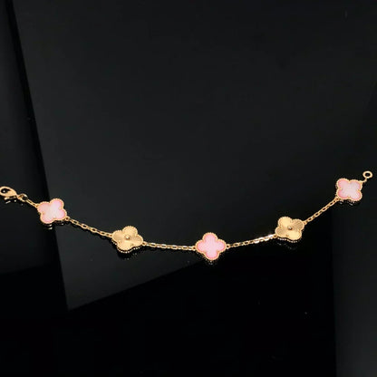 [Mystic ]New  CLOVER 5 MOTIFS  PINK MOP BRACELET COLLECTION