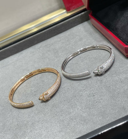 Mystic PANTHERE FULL DIAMOND OPEN BRACELET