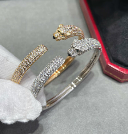 Mystic PANTHERE FULL DIAMOND OPEN BRACELET
