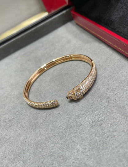Mystic PANTHERE FULL DIAMOND OPEN BRACELET