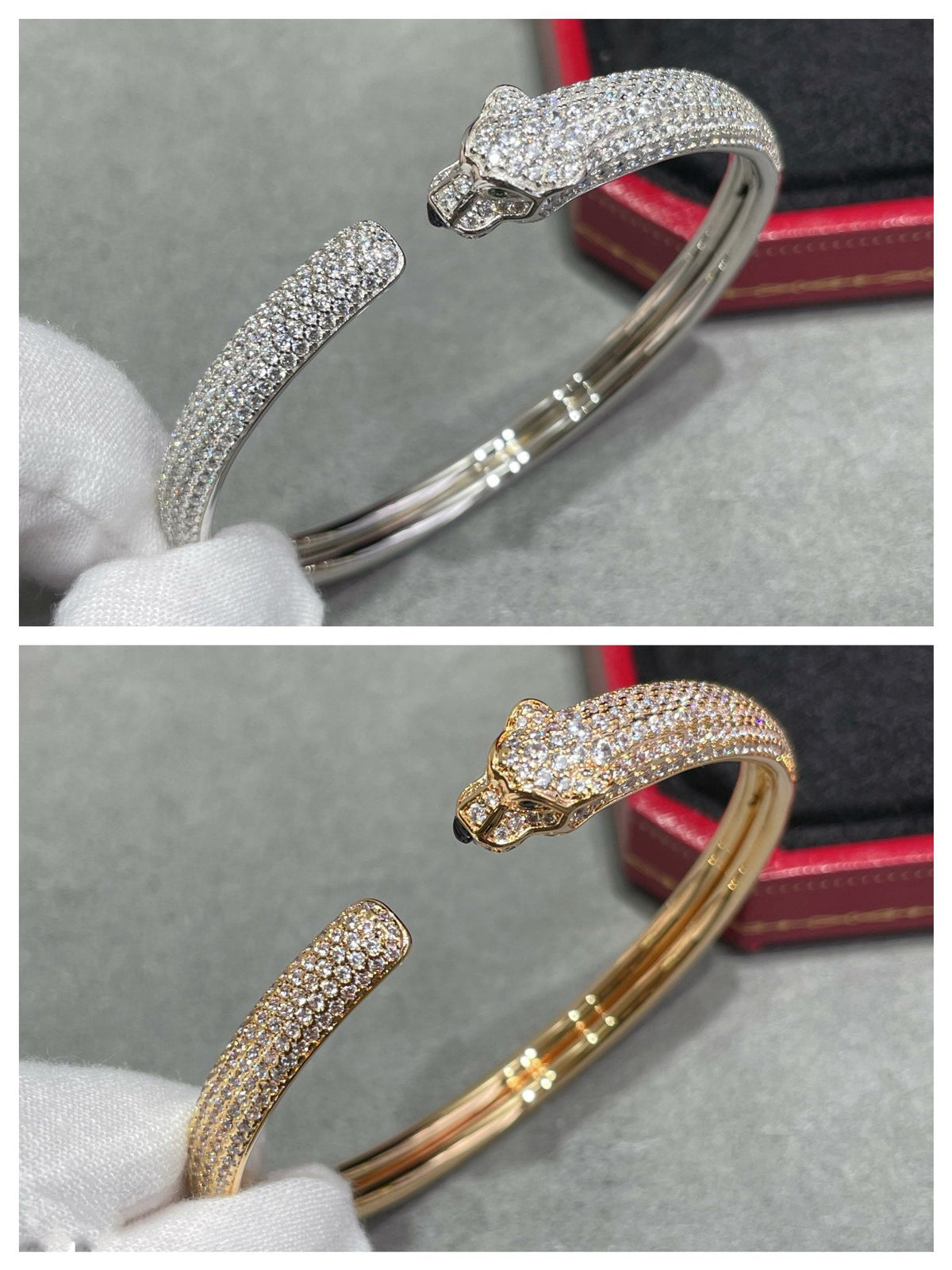 Mystic PANTHERE FULL DIAMOND OPEN BRACELET