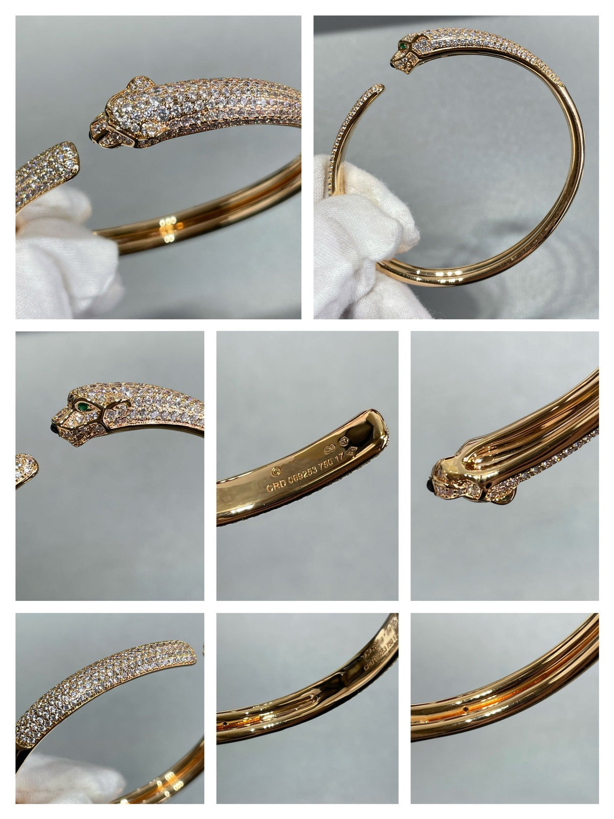 Mystic PANTHERE FULL DIAMOND OPEN BRACELET