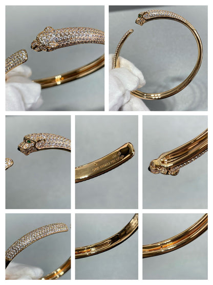 Mystic PANTHERE FULL DIAMOND OPEN BRACELET