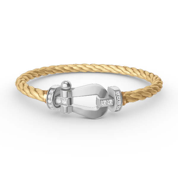 Mystic FORCE LARGE HORSESHOE HALF DIAMOND BRACELET SILVER