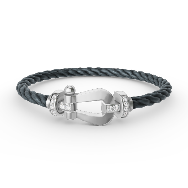 Mystic FORCE LARGE HORSESHOE HALF DIAMOND BRACELET SILVER