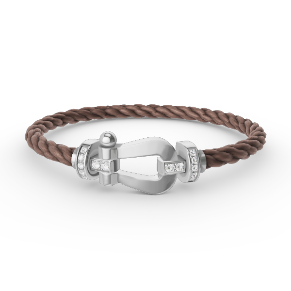 Mystic FORCE LARGE HORSESHOE HALF DIAMOND BRACELET SILVER