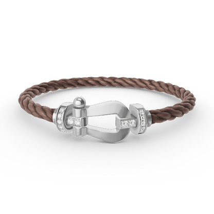 Mystic FORCE LARGE HORSESHOE HALF DIAMOND BRACELET SILVER