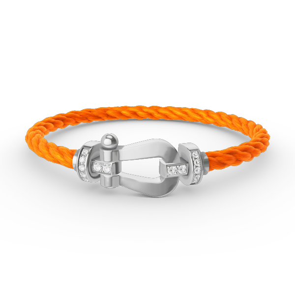 Mystic FORCE LARGE HORSESHOE HALF DIAMOND BRACELET SILVER