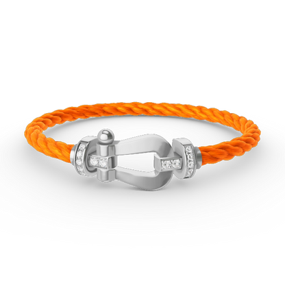 Mystic FORCE LARGE HORSESHOE HALF DIAMOND BRACELET SILVER